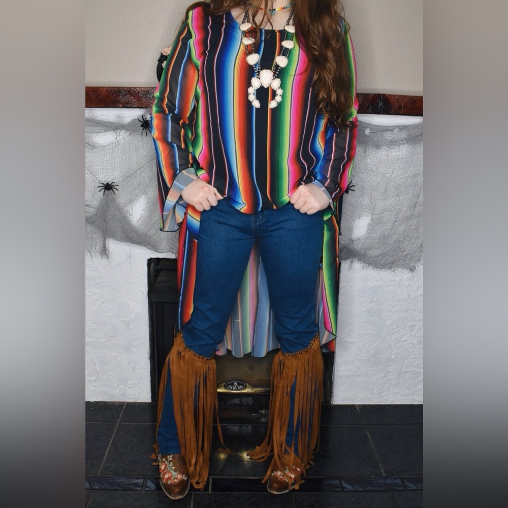 Serape bell sleeve top